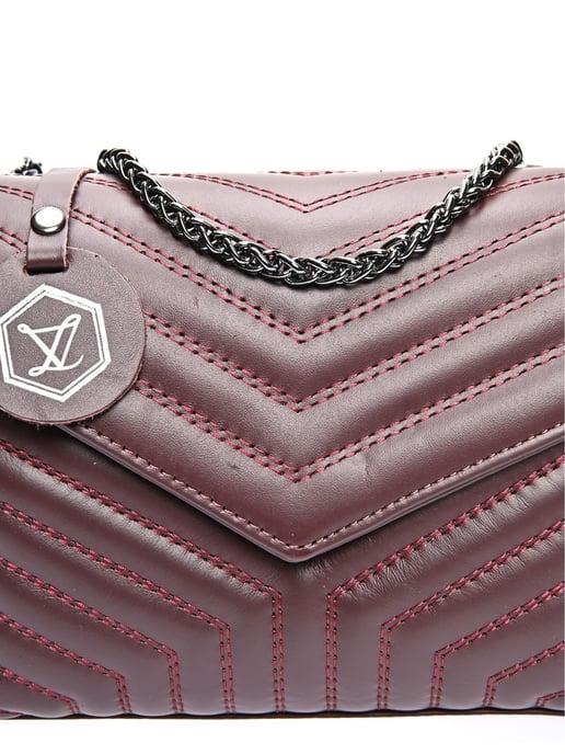 Luisa Vannini Weinfarbe Rindsledertasche - Image 3