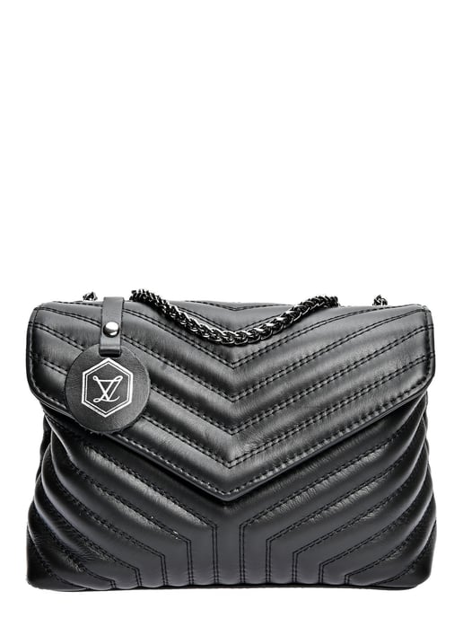 Luisa Vannini Schwarz Rindsledertasche - Image 1