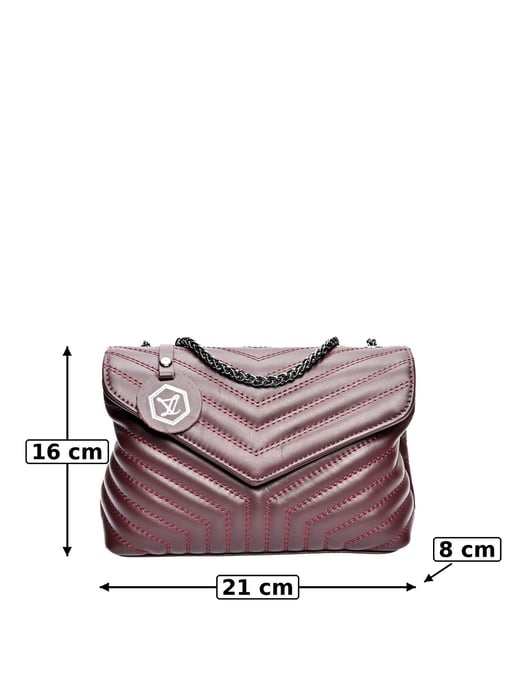 Luisa Vannini Weinfarbe Rindsledertasche - Image 6