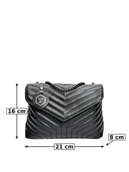 Luisa Vannini Schwarz Rindsledertasche - Image 6