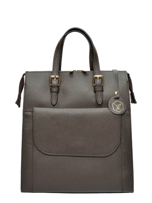 Luisa Vannini Kastanienbraun Rindsledertasche - Image 1