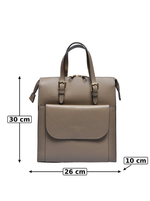 Luisa Vannini Beige Rindsledertasche - Image 5