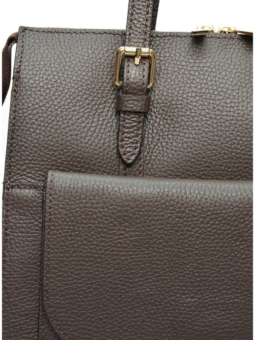Luisa Vannini Kastanienbraun Rindsledertasche - Image 3