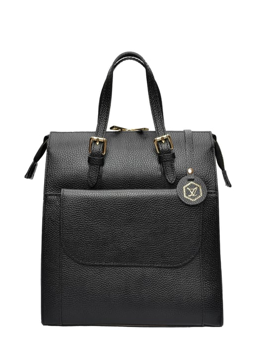 Luisa Vannini Schwarz Rindsledertasche - Image 1