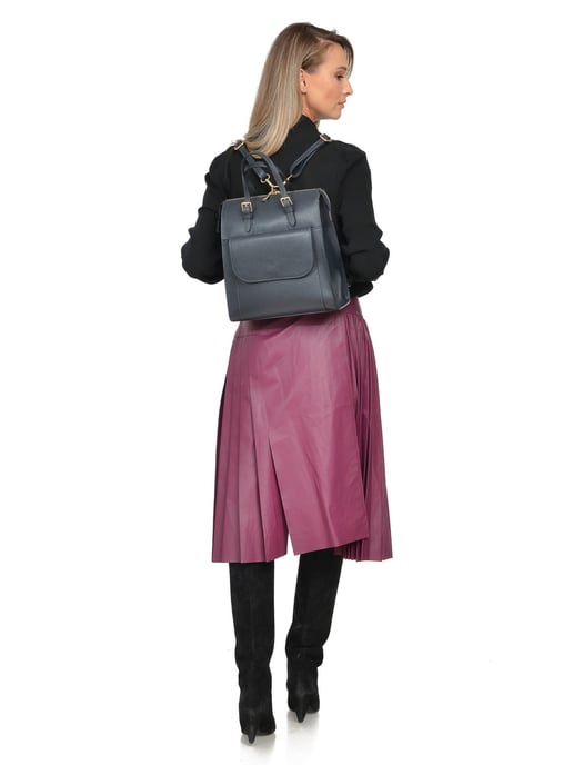 Luisa Vannini Blau Rindsledertasche - Image 5