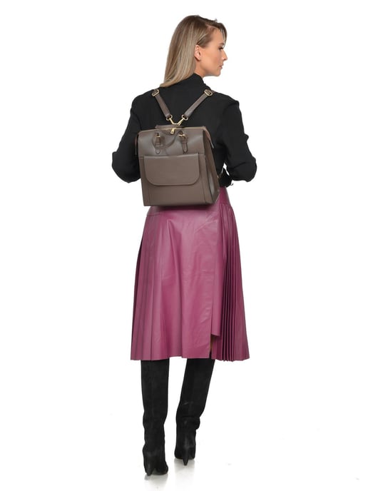Luisa Vannini Kastanienbraun Rindsledertasche - Image 5