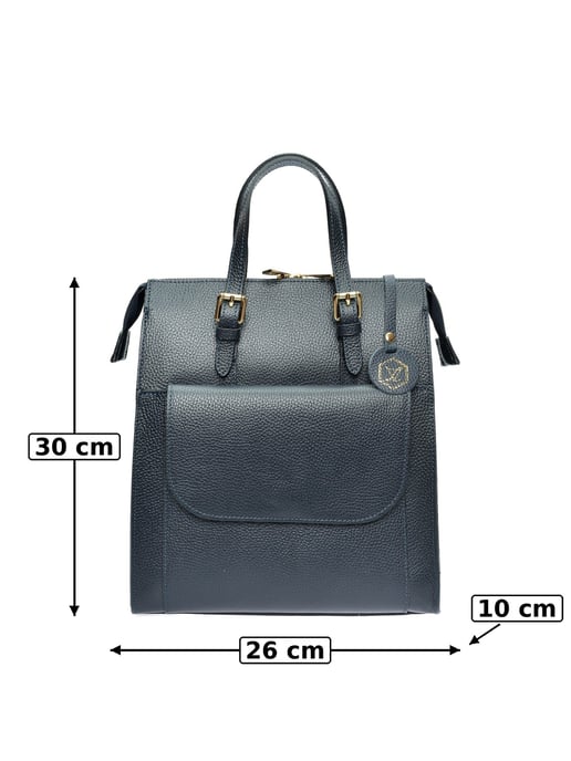 Luisa Vannini Blau Rindsledertasche - Image 6