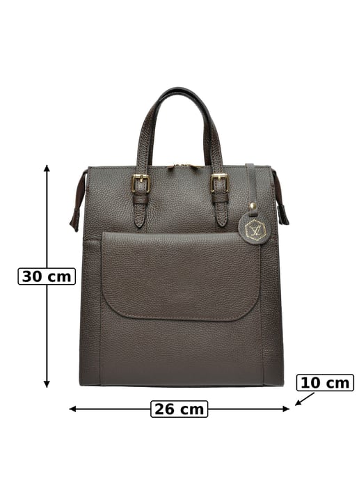 Luisa Vannini Kastanienbraun Rindsledertasche - Image 6