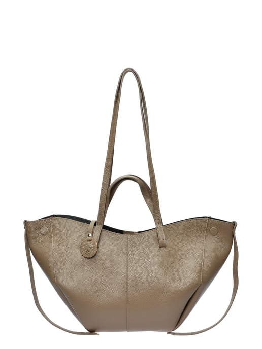 Luisa Vannini Beige Rindsledertasche - Image 1
