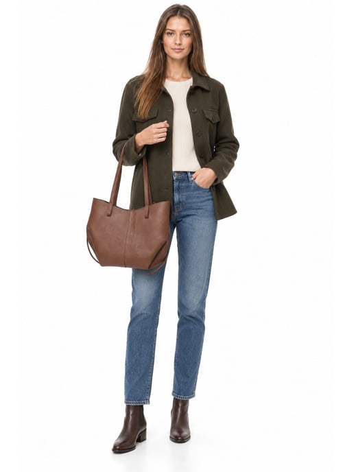 Luisa Vannini Kastanienbraun Rindsledertasche - Image 6