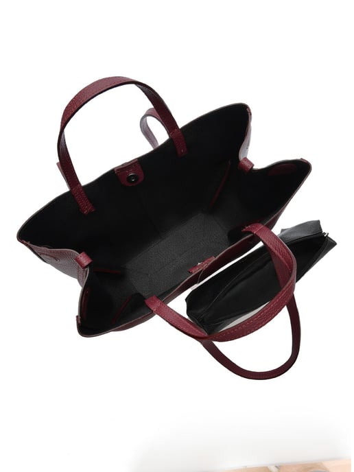 Luisa Vannini Weinfarbe Rindsledertasche - Image 4
