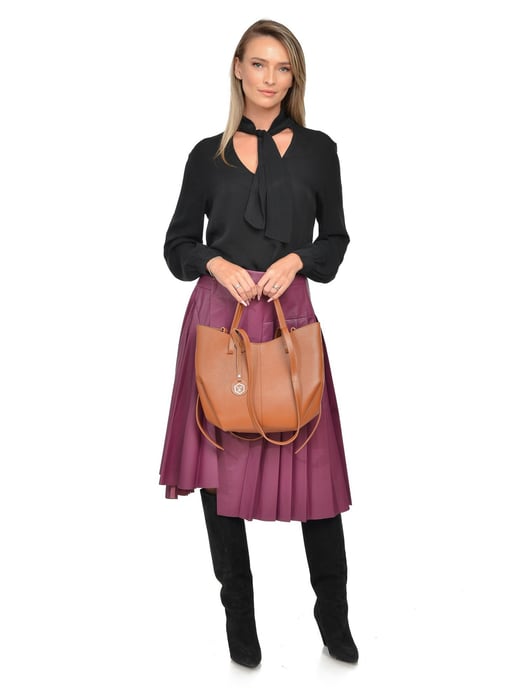 Luisa Vannini Braun Rindsledertasche - Image 5