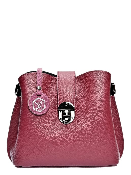 Luisa Vannini Weinfarbe Rindsledertasche - Image 1