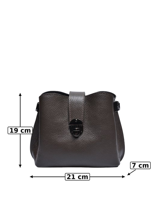 Luisa Vannini Kastanienbraun Rindsledertasche - Image 5
