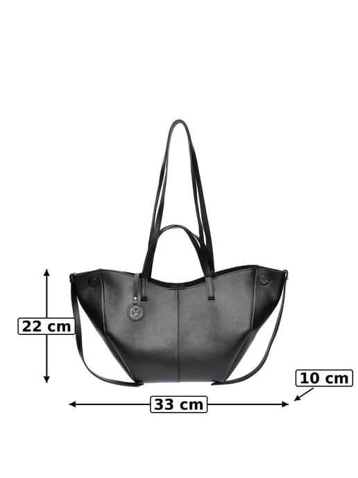 Luisa Vannini Schwarz Rindsledertasche - Image 6