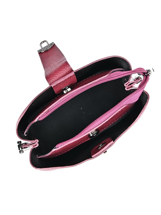 Luisa Vannini Weinfarbe Rindsledertasche - Image 4