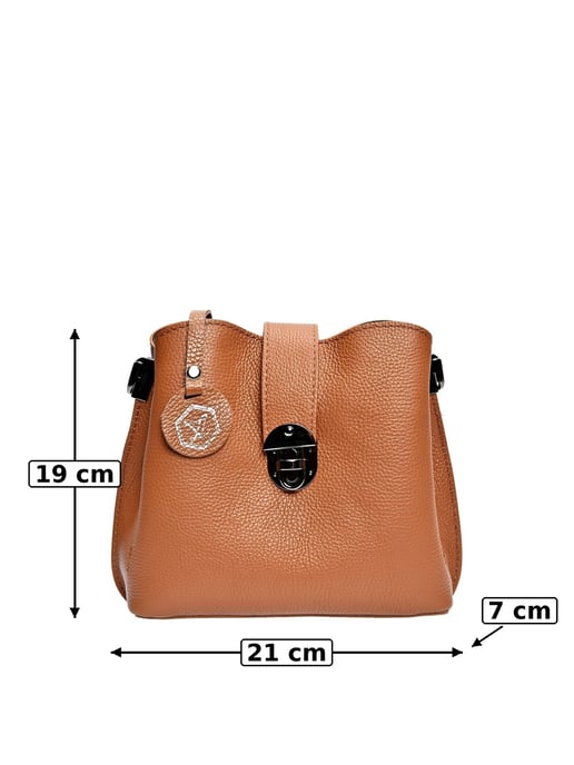 Luisa Vannini Braun Rindsledertasche - Image 6