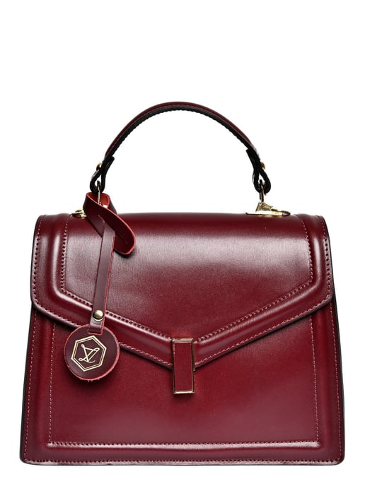Luisa Vannini Weinfarbe Rindsledertasche - Image 1
