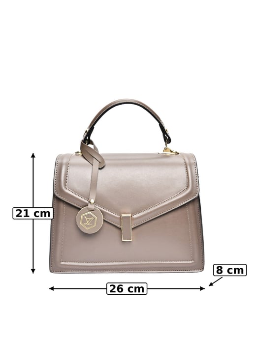 Luisa Vannini Beige Rindsledertasche - Image 6