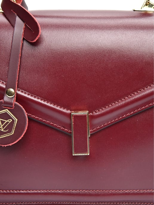 Luisa Vannini Weinfarbe Rindsledertasche - Image 3