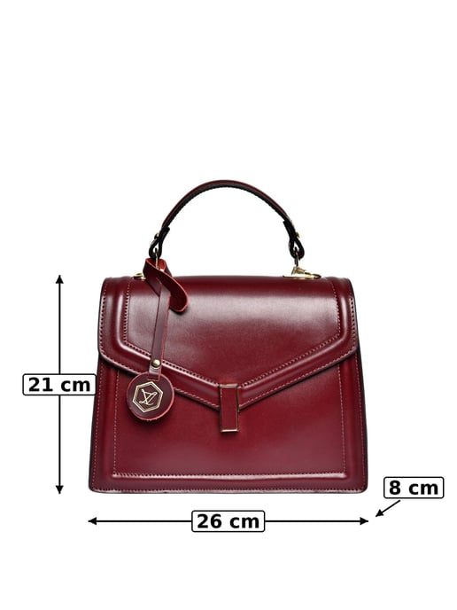 Luisa Vannini Weinfarbe Rindsledertasche - Image 6