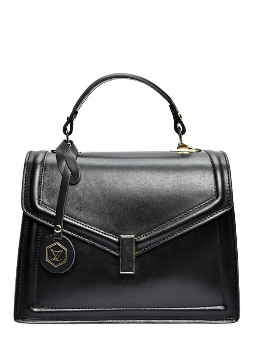 Luisa Vannini Schwarz Rindsledertasche - Image 1