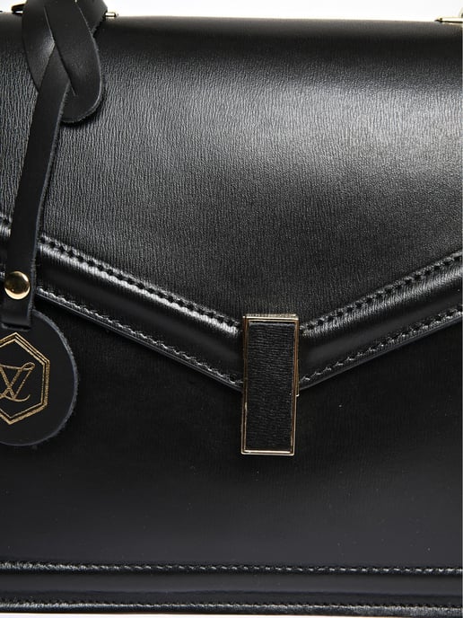 Luisa Vannini Schwarz Rindsledertasche - Image 3