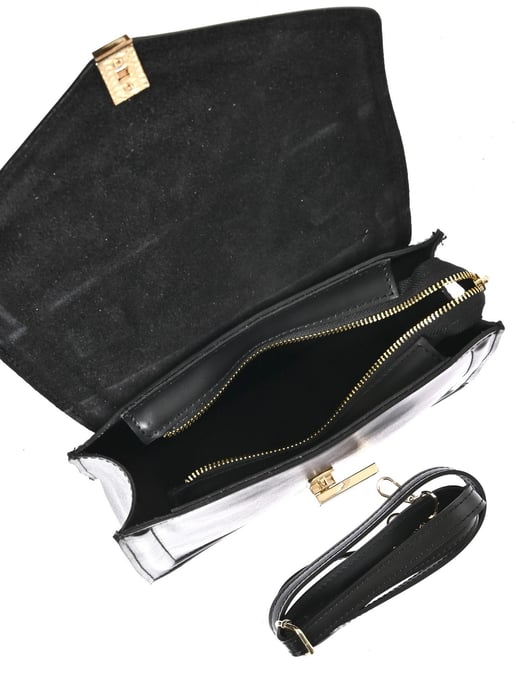 Luisa Vannini Schwarz Rindsledertasche - Image 4
