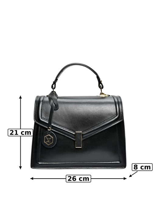 Luisa Vannini Schwarz Rindsledertasche - Image 6