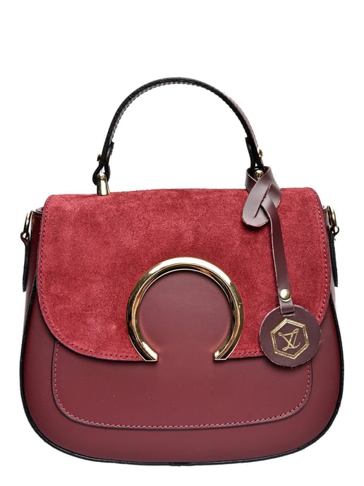 Luisa Vannini Weinfarbe Rindsledertasche - Image 1