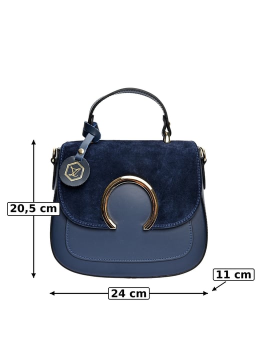 Luisa Vannini Blau Rindsledertasche - Image 6