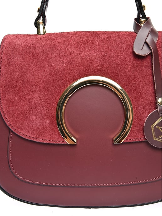 Luisa Vannini Weinfarbe Rindsledertasche - Image 3