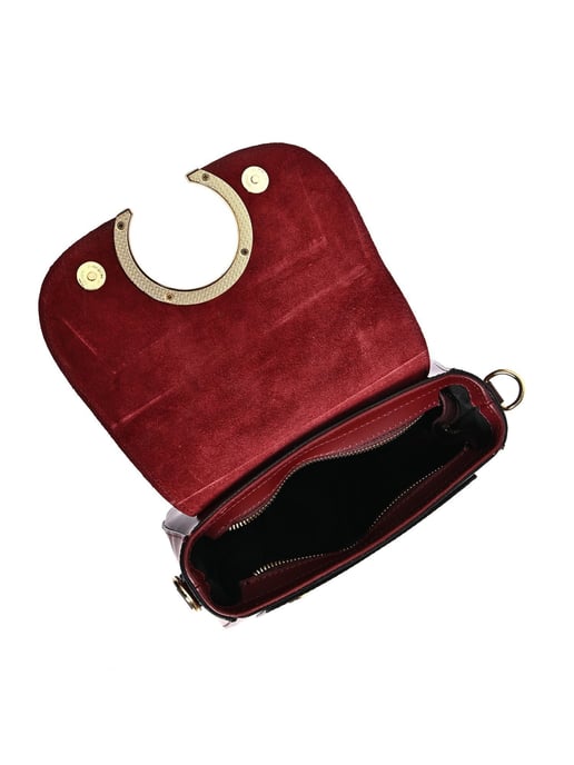 Luisa Vannini Weinfarbe Rindsledertasche - Image 4