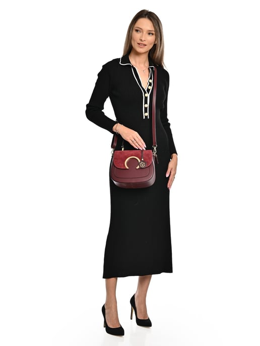 Luisa Vannini Weinfarbe Rindsledertasche - Image 5