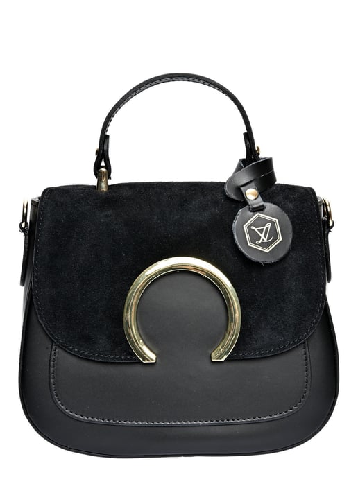 Luisa Vannini Schwarz Rindsledertasche - Image 1