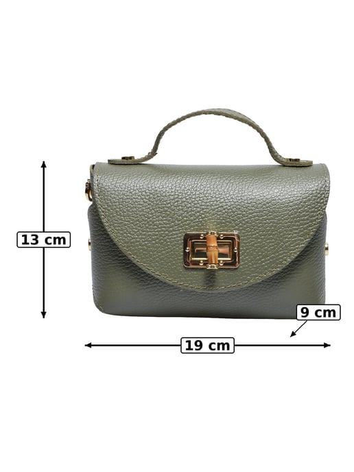 Anna Luchini Grün Rindsledertasche - Image 3