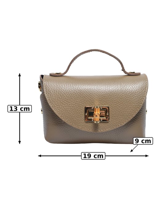 Anna Luchini Beige Rindsledertasche - Image 5