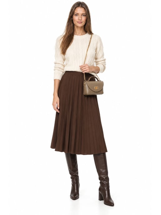 Anna Luchini Beige Rindsledertasche - Image 6