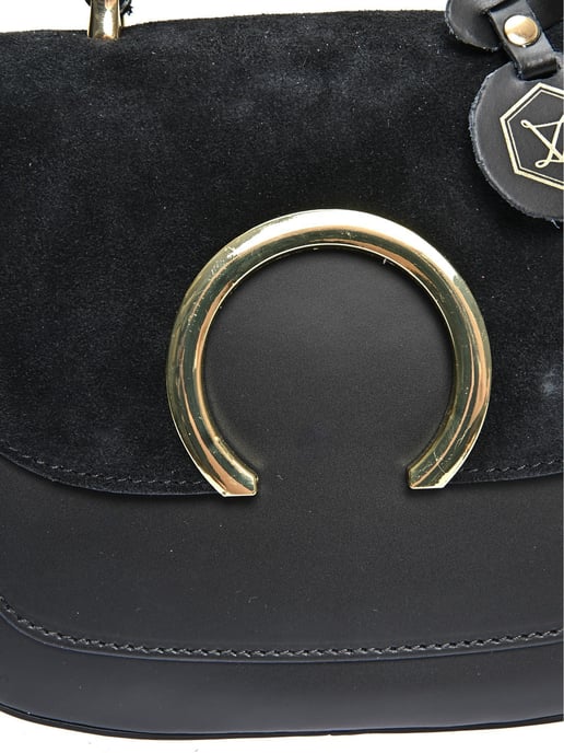 Luisa Vannini Schwarz Rindsledertasche - Image 3