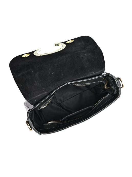 Luisa Vannini Schwarz Rindsledertasche - Image 4