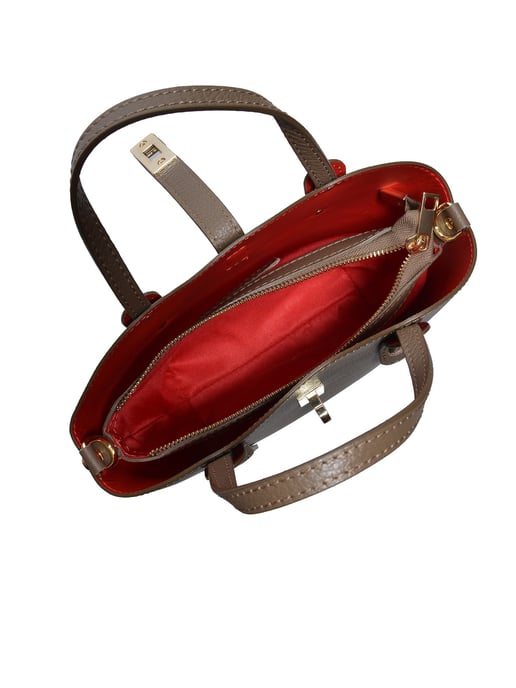 Anna Luchini Beige Rindsledertasche - Image 4