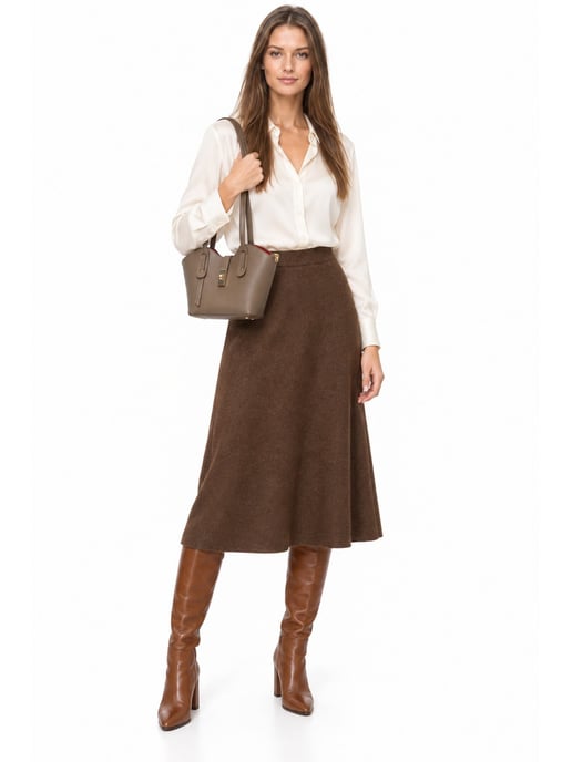 Anna Luchini Beige Rindsledertasche - Image 6