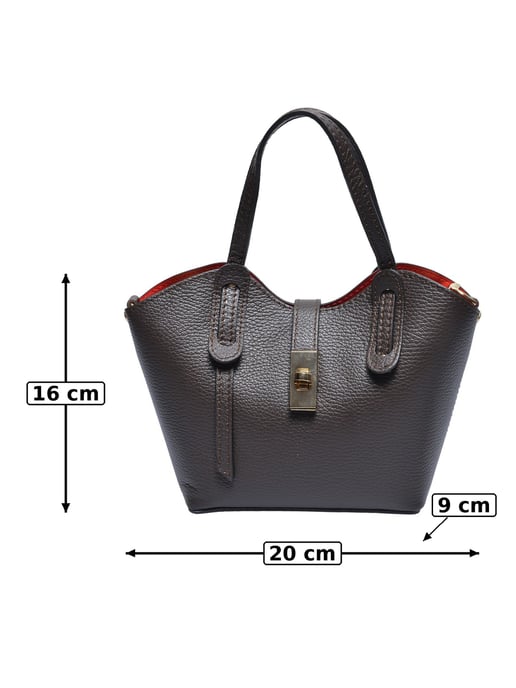 Anna Luchini Kastanienbraun Rindsledertasche - Image 3
