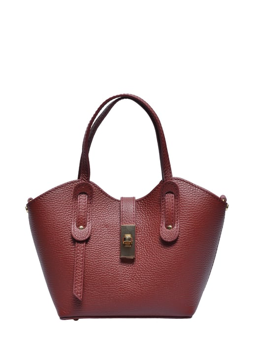 Anna Luchini Rot & Weinfarbet Rindsledertasche - Image 1