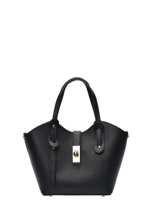 Anna Luchini Schwarz Rindsledertasche - Image 1