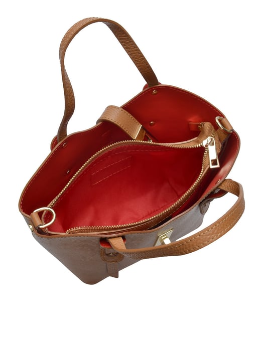 Anna Luchini Braun Rindsledertasche - Image 4