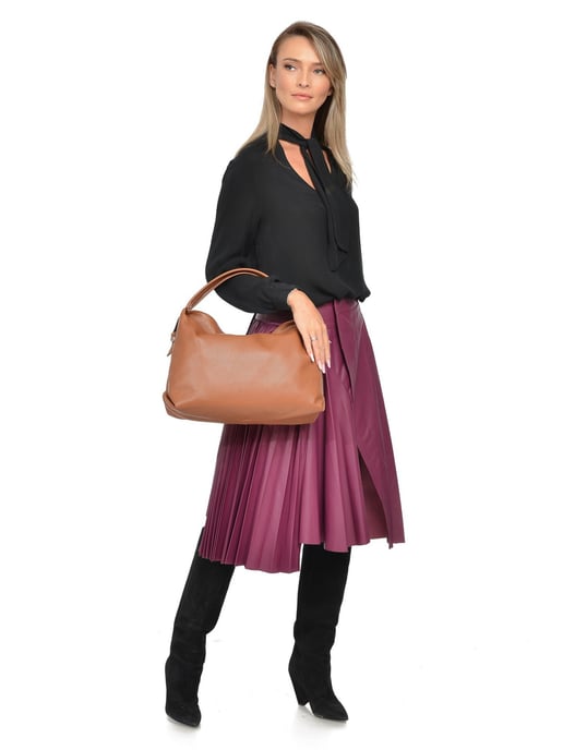 Luisa Vannini Braun Rindsledertasche - Image 5