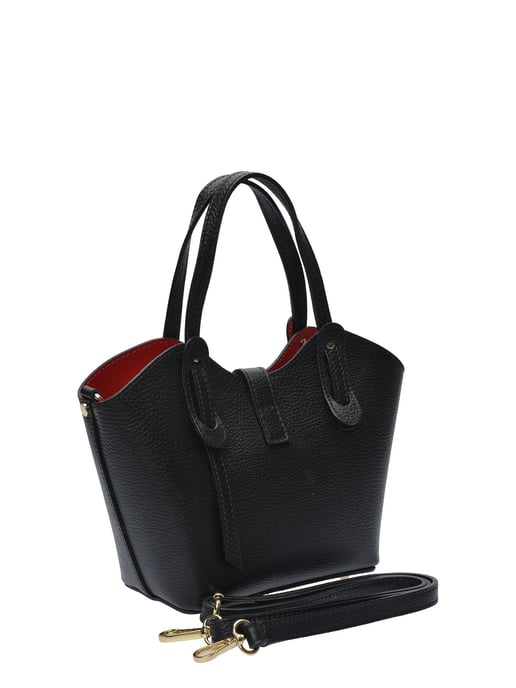 Anna Luchini Schwarz Rindsledertasche - Image 2