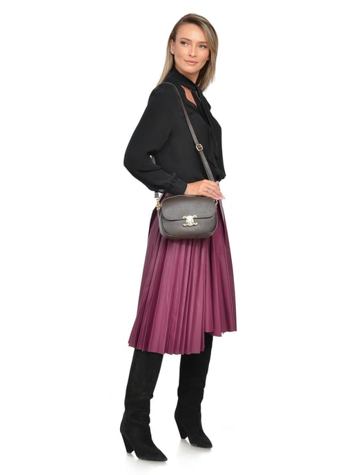 Luisa Vannini Kastanienbraun Rindsledertasche - Image 5