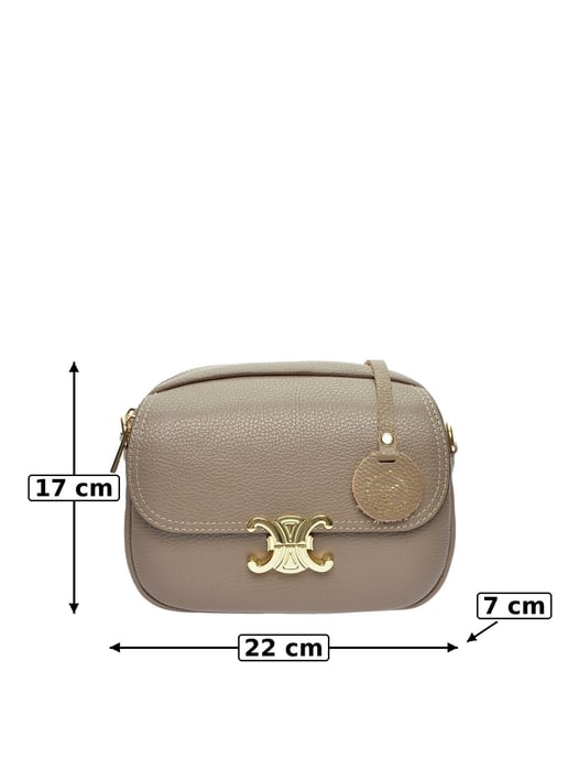 Luisa Vannini Beige Rindsledertasche - Image 6